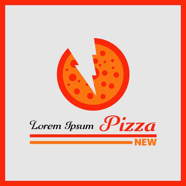 mascot logo, symbol pizza,  simple unique and modern  design