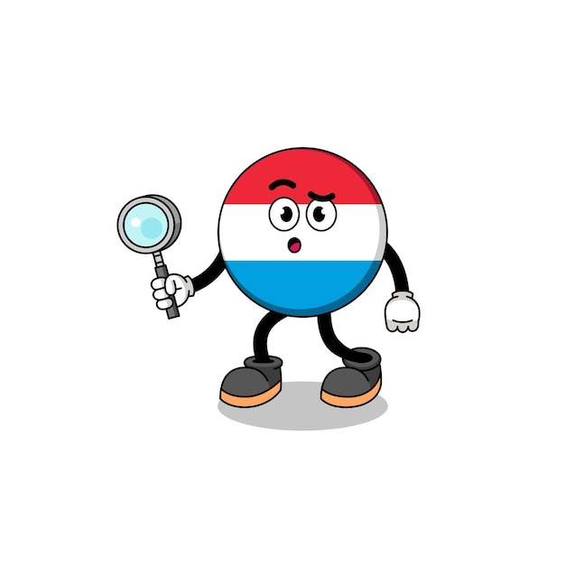 Mascot of luxembourg searching character design