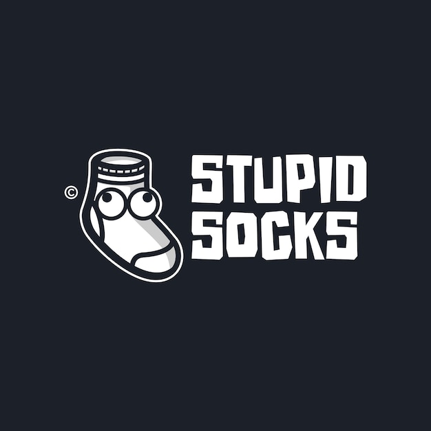 mascot sock stupid logo design