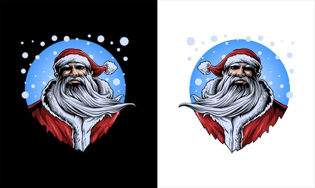 Masculine style santa  illustration