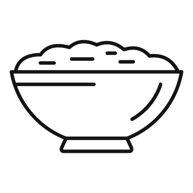 Masher potato icon outline vector Mash food Bowl meal