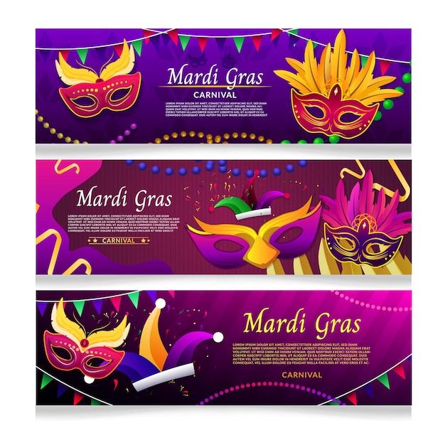 Mask banner carnival