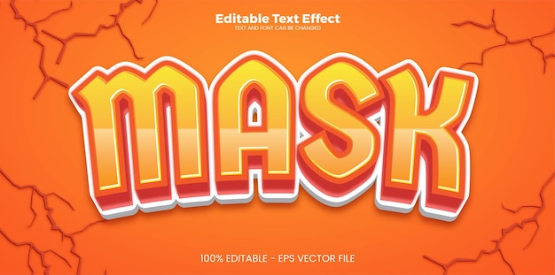 Mask editable text effect in modern trend style