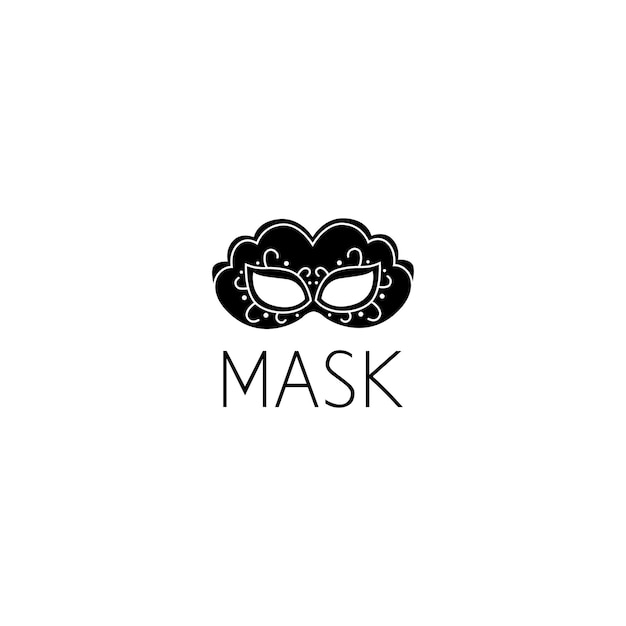 Mask logo graphic design concept