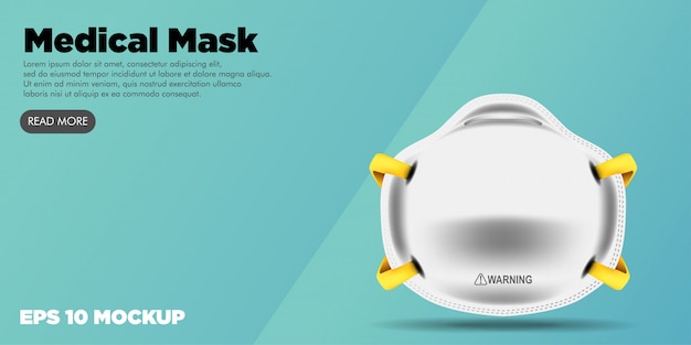 mask medical kit editable website banner  