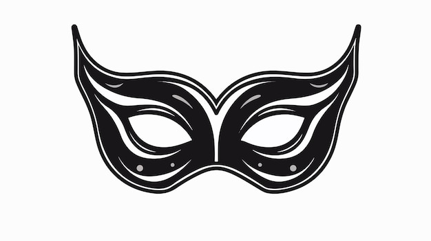 Vector mask superhero carnival zorro halloween outline image