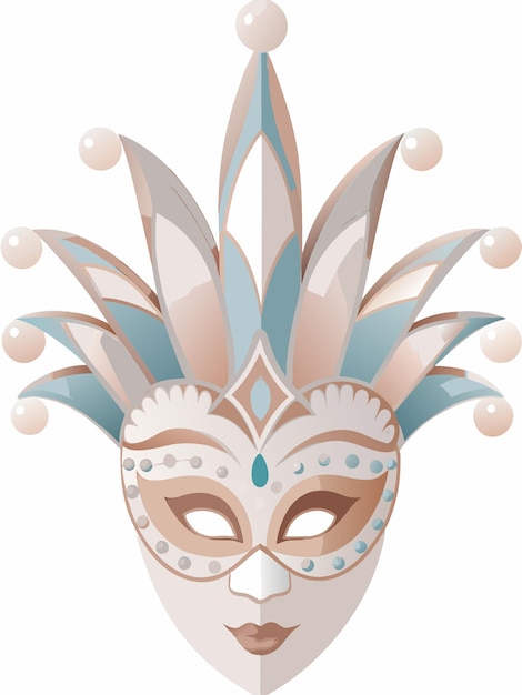 a mask with a blue and pink design on it