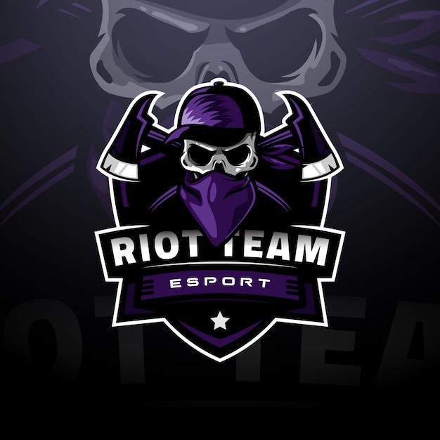 Masked skull logo esport