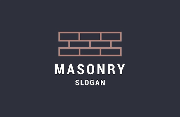 Masonry logo template vector illustration design