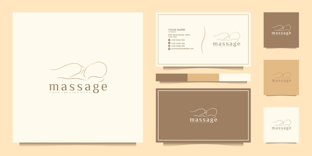 Massage design inspiration with business card