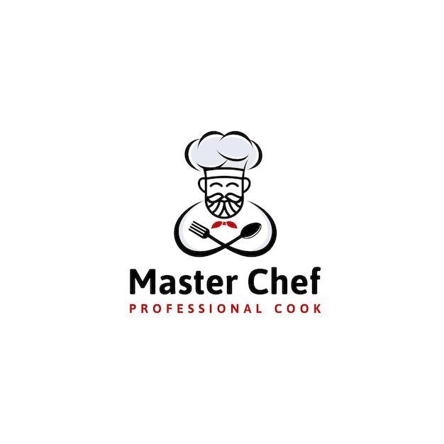 Master chef logo design vector