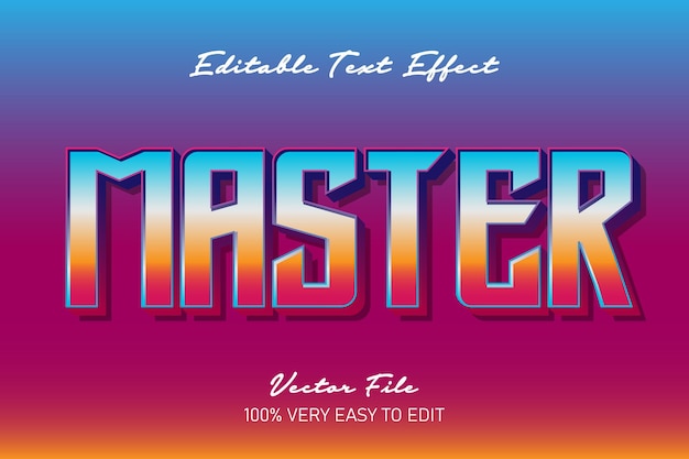 master gradient fresh text effect editable text