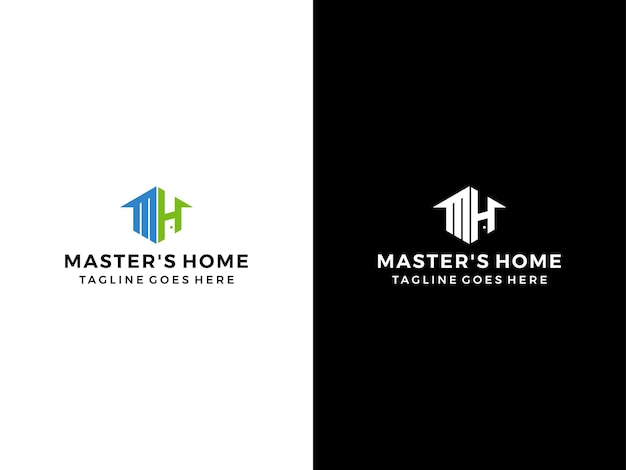 Master home real estate logo design vector icon template