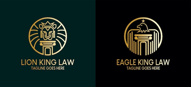 Master law vector illustration logo design with animal concept