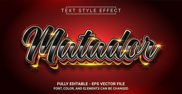 Matador Text Style Effect Editable Graphic Text Template