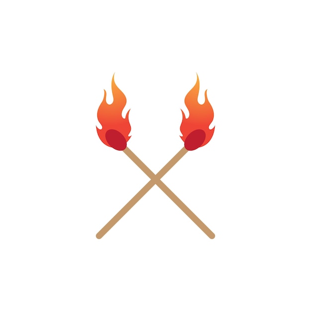 Match burning illustration