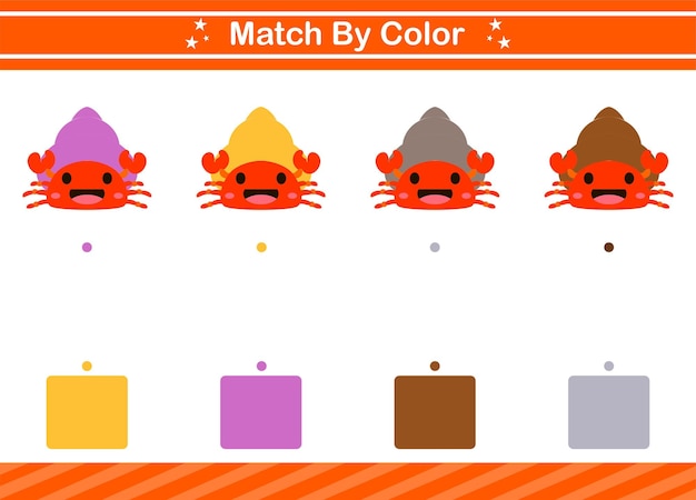 Match by color of animal Educational game for kindergarten Matching game for kids