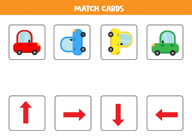 Match cards orientation for kids.   