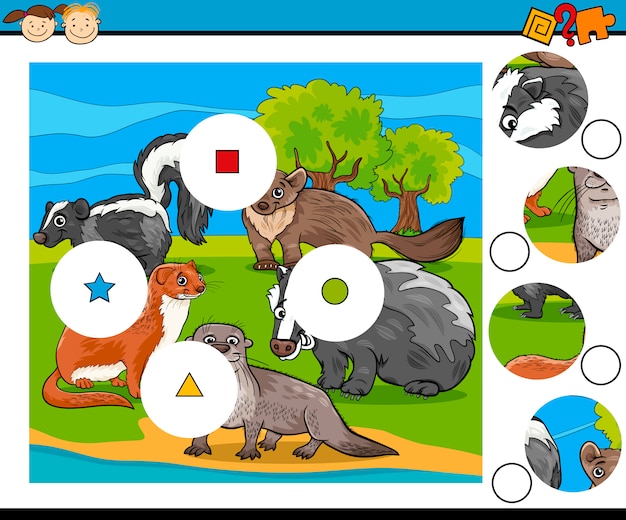 match pieces game cartoon