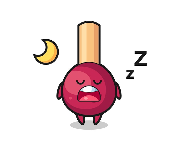 matches character illustration sleeping at night , cute style design for t shirt, sticker, logo element