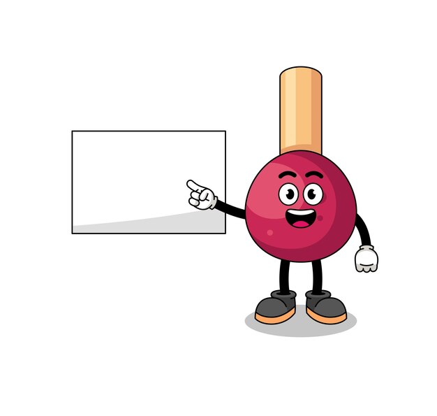 Matches illustration doing a presentation