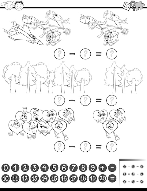 math task for coloring