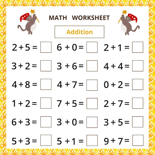 Math worksheetAddition