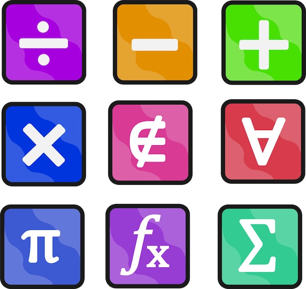 Mathematic Number Sign and Symbol Collection