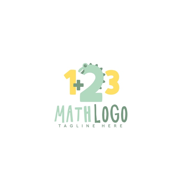 Mathematic vector funny logo Suitable for education student and math course logo