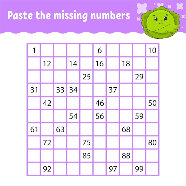 Mathematical square maze Game for kids Number labyrinth Education worksheet Activity page