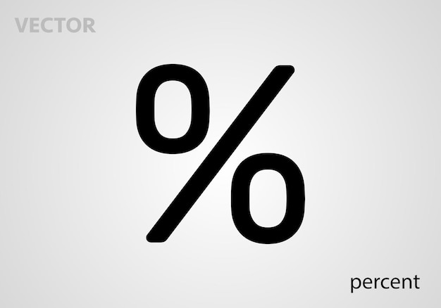 Mathematical symbol icon percent vector illustration