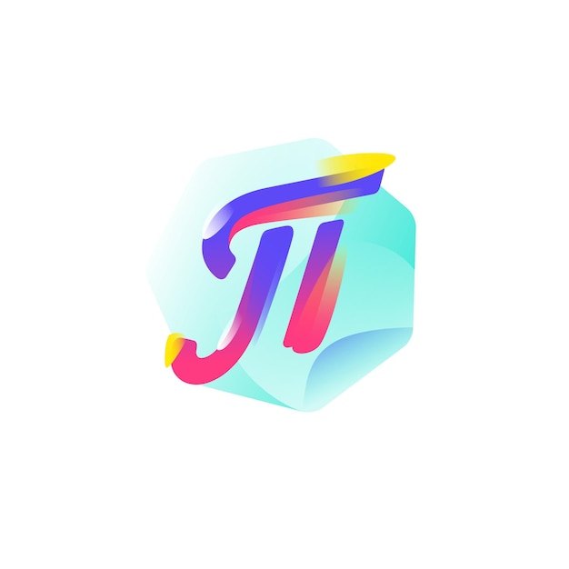 Vector mathematical symbol pi