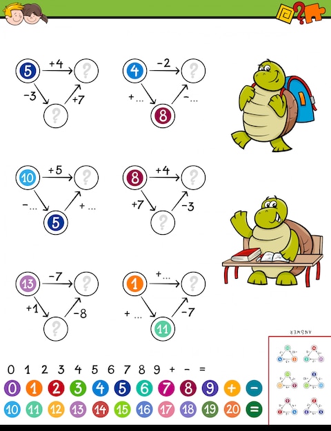 Maths calculation educational game for children