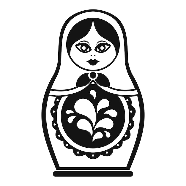 Matryoshka icon Simple illustration of matryoshka vector icon for web