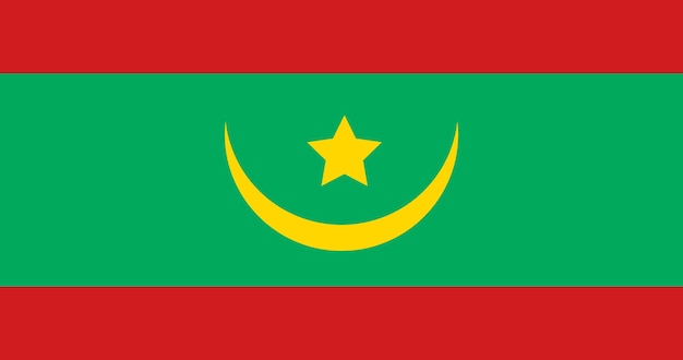 Mauritania flag in vector