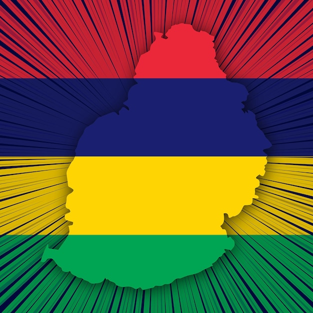 Mauritius Independence Day Map Design