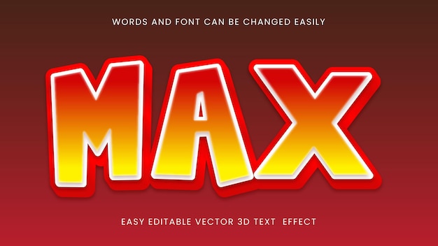 Max editable text effects style