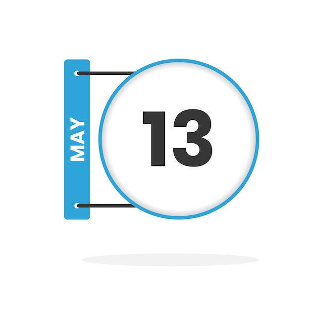 May 13 calendar icon Date Month calendar icon vector illustration