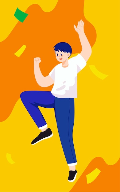 May 4th Youth Day people jumping with joy vector illustration