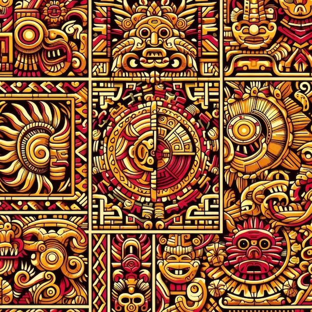 Vector mayan patterns