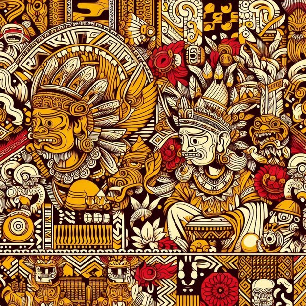 Vector mayan patterns