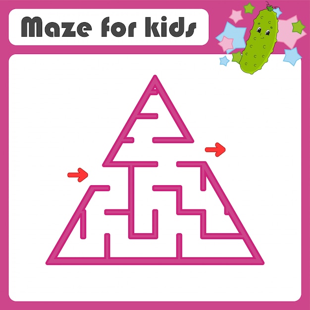 Maze. Game for kids. Funny labyrinth. Education developing worksheet. Activity page.