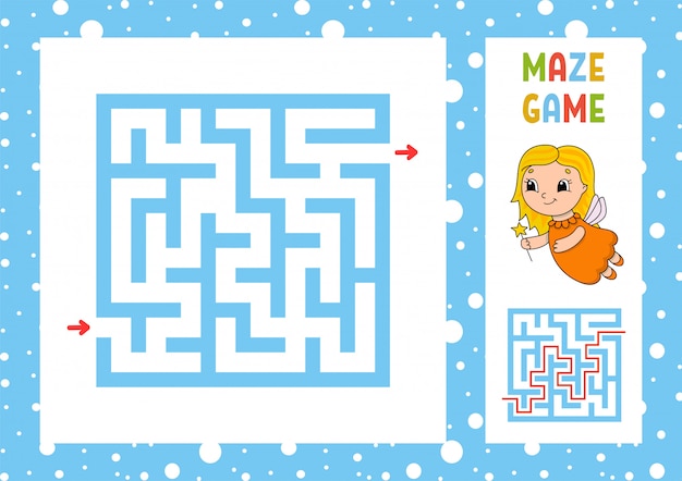 Maze. Game for kids. Funny labyrinth. Education developing worksheet.