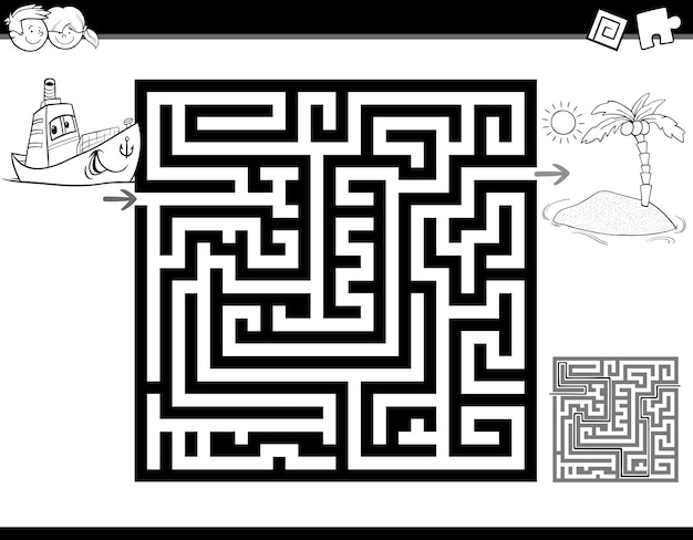 maze or labyrinth coloring page