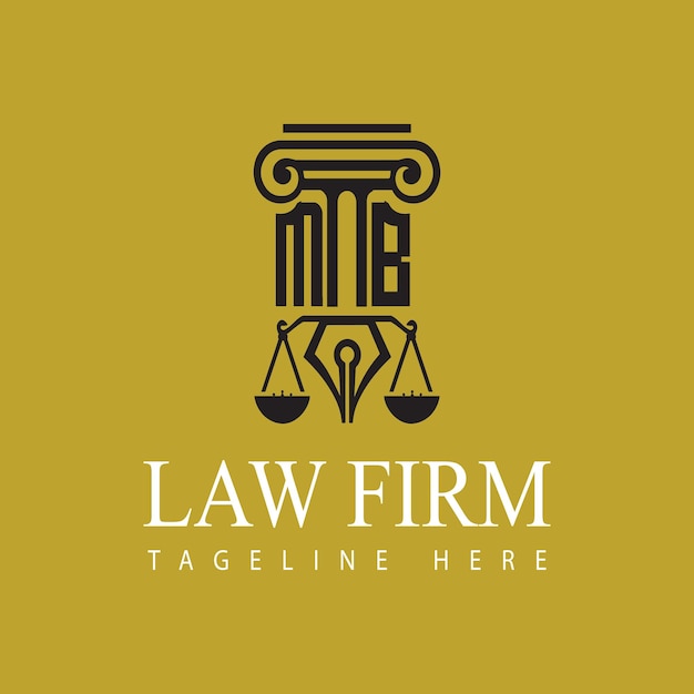 MB initial monogram logo for lawfirm