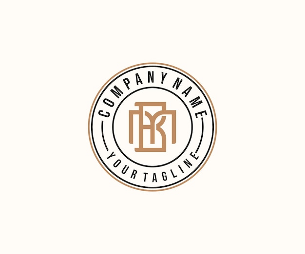 MB initial monogram logo vintage illustration design