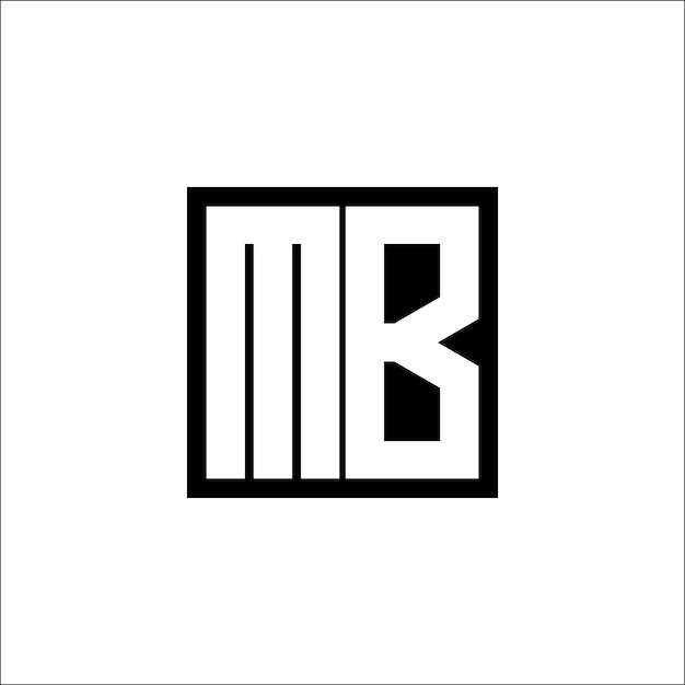 Vector mb modern letter combination logo minimalistic design