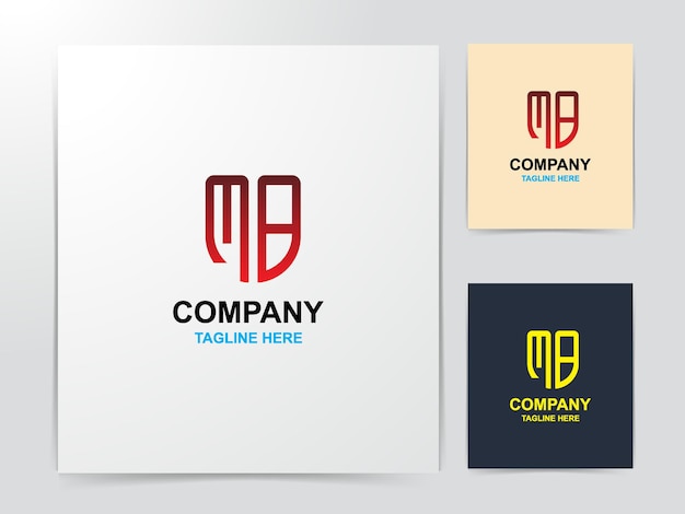 mb monogram logo template