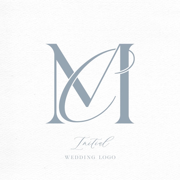 Vector mc initial wedding logo monogram