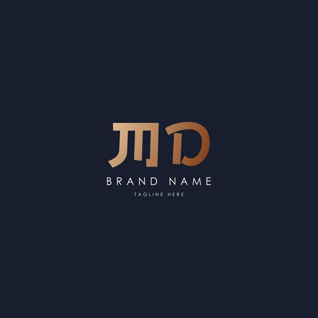 MD creative and modern vector logo design